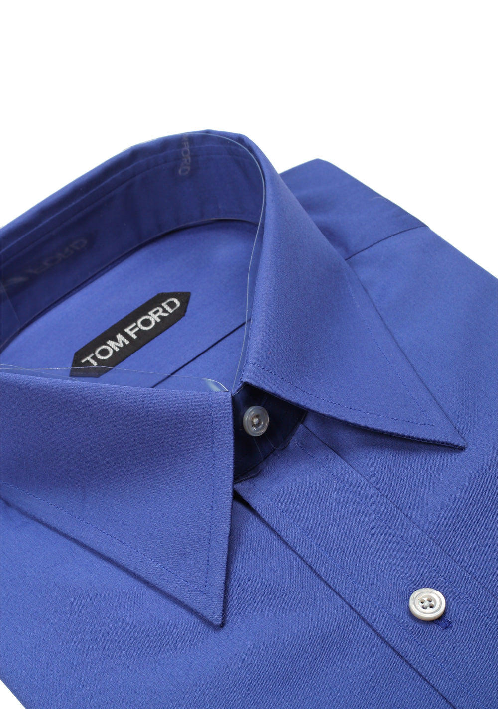 TOM FORD Solid Blue Dress Shirt Size 40 / 15,75 U.S.
