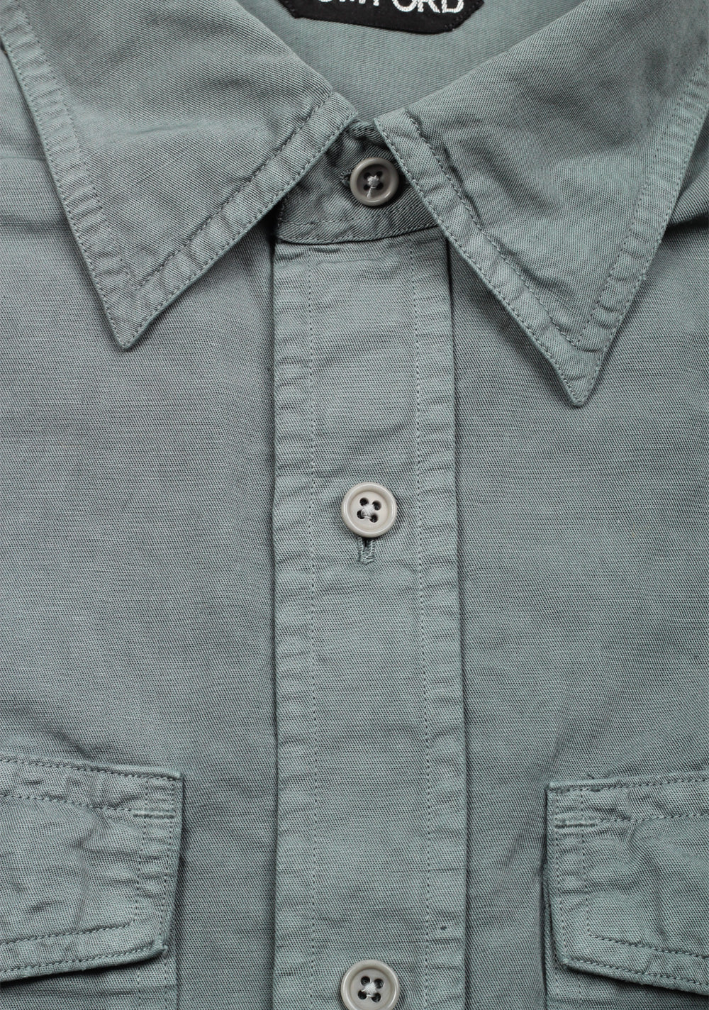 TOM FORD Solid Green Casual Shirt Size 41 / 16 U.S.