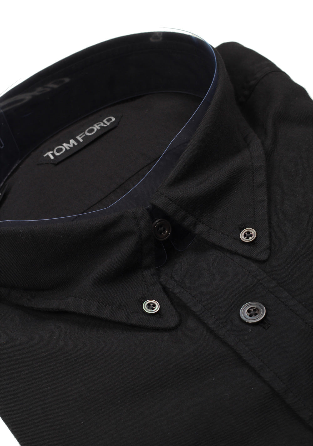 TOM FORD Solid Black Casual Button Down Shirt Size 42 / 16,5 U.S.