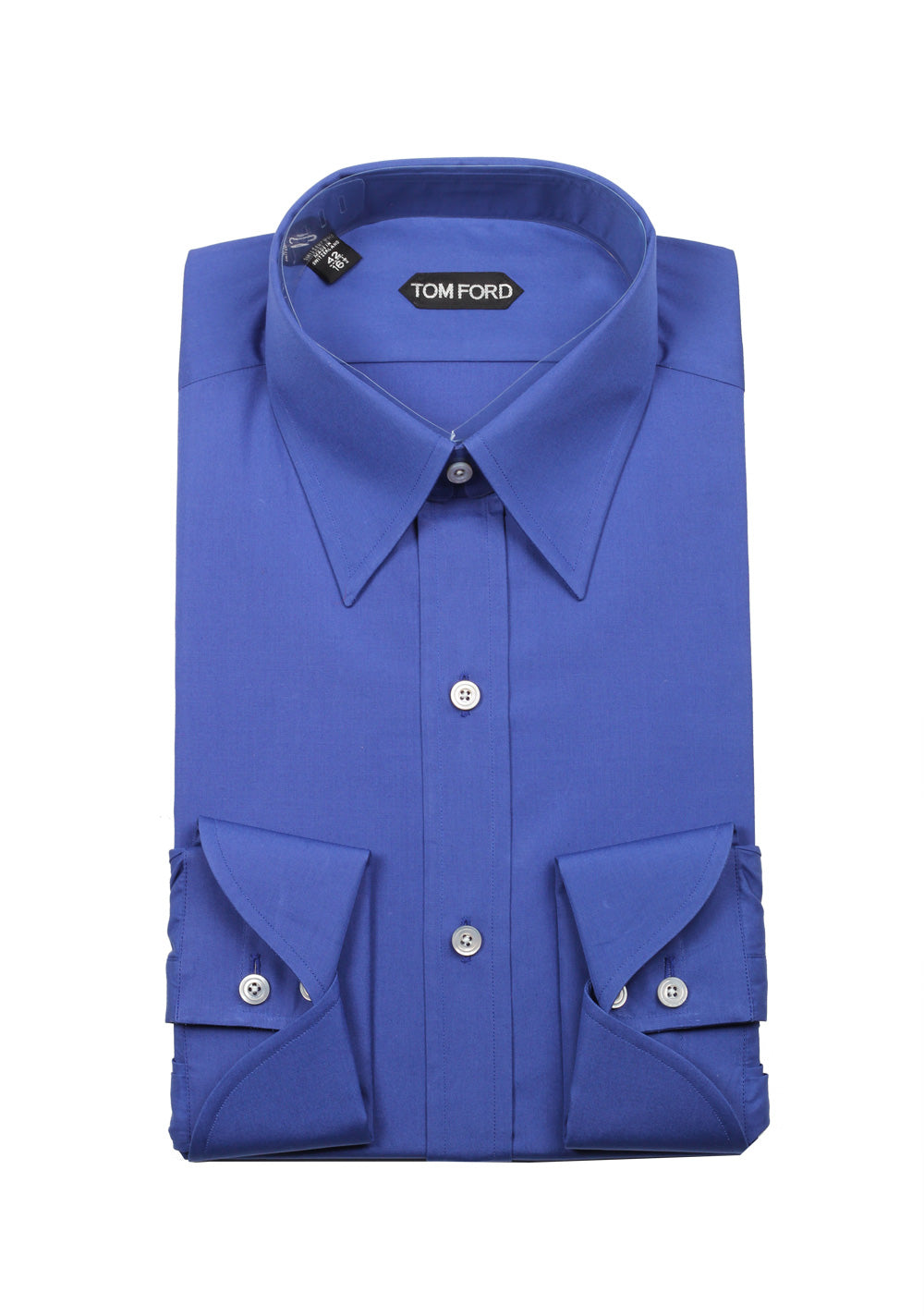 TOM FORD Solid Blue Dress Shirt Size 42 / 16,5 U.S.