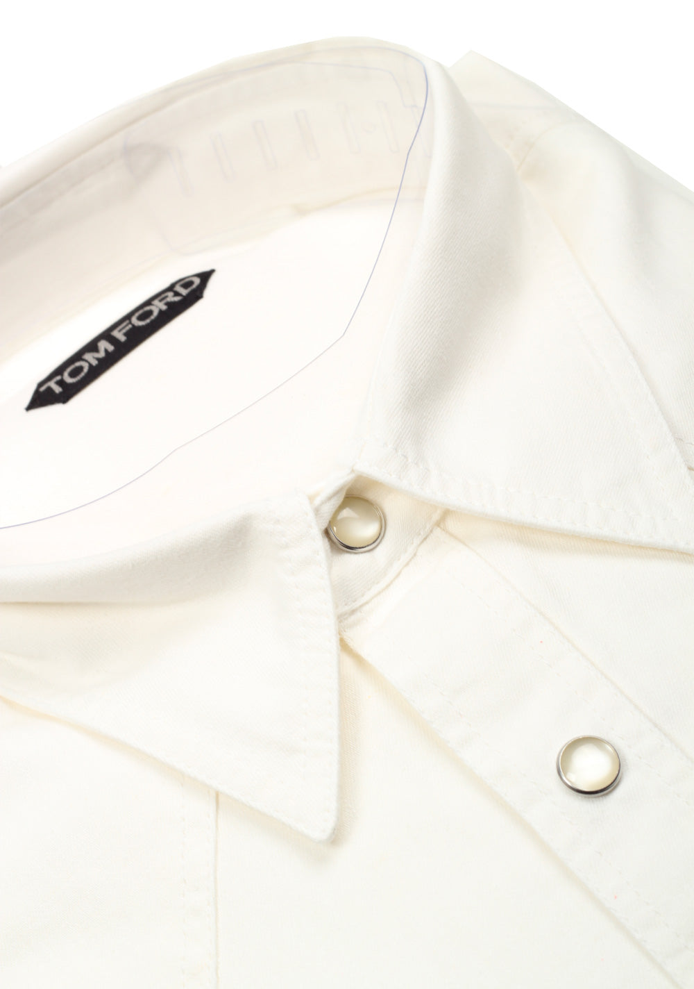 TOM FORD Solid White Casual Shirt Size 43 / 17 U.S.