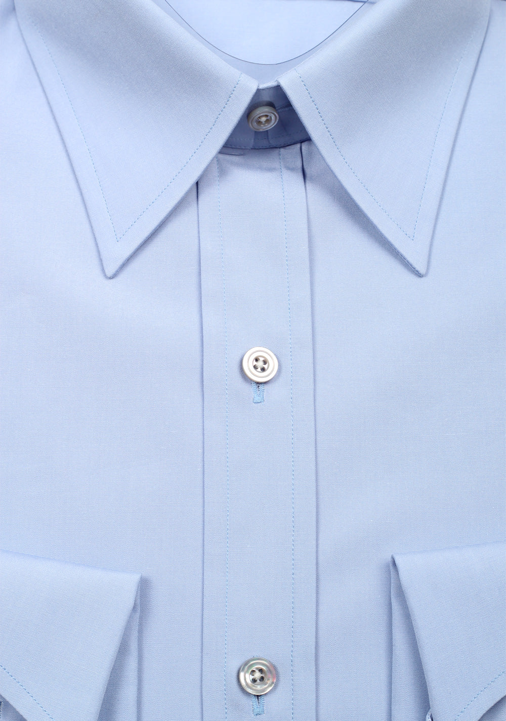 TOM FORD Solid Blue Dress Shirt Size 43 / 17 U.S.