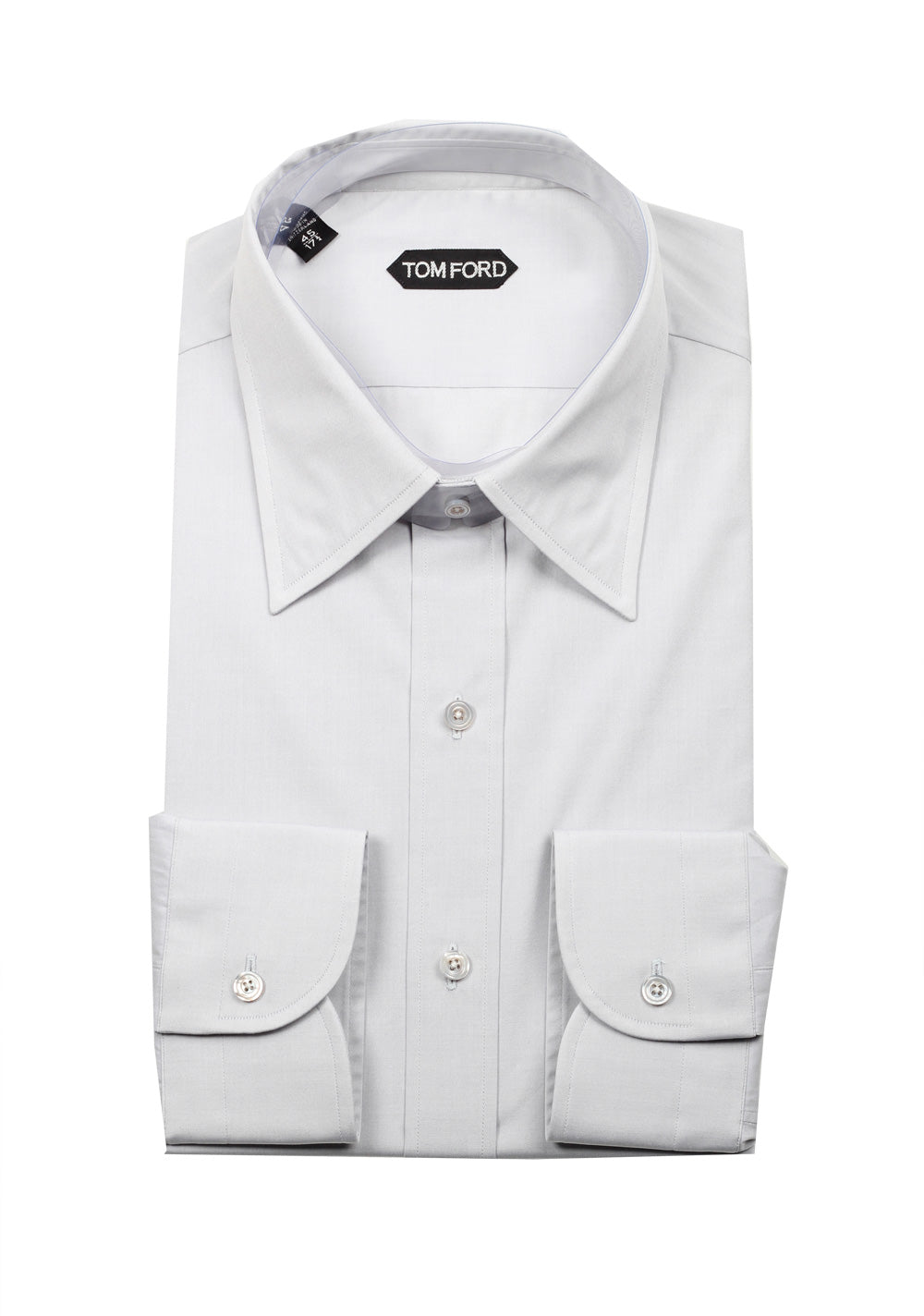 TOM FORD Solid Gray Dress Shirt Size 45 / 17,75 U.S.
