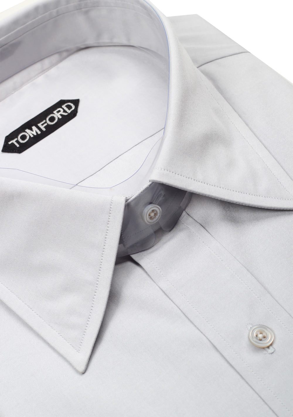 TOM FORD Solid Gray Dress Shirt Size 45 / 17,75 U.S.