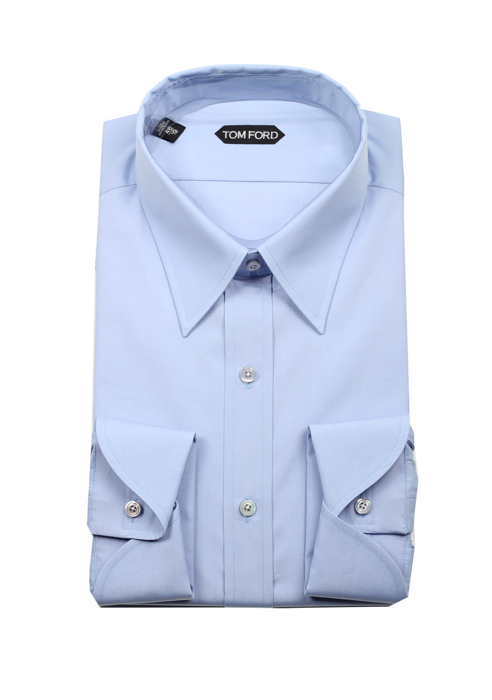 TOM FORD Solid Blue Dress Shirt Size 48 / 19 U.S.