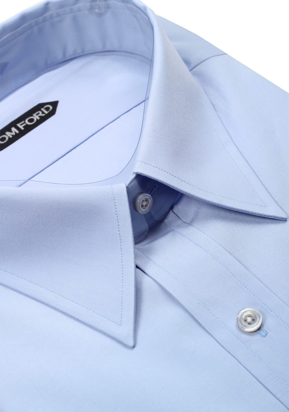 TOM FORD Solid Blue Dress Shirt Size 48 / 19 U.S.