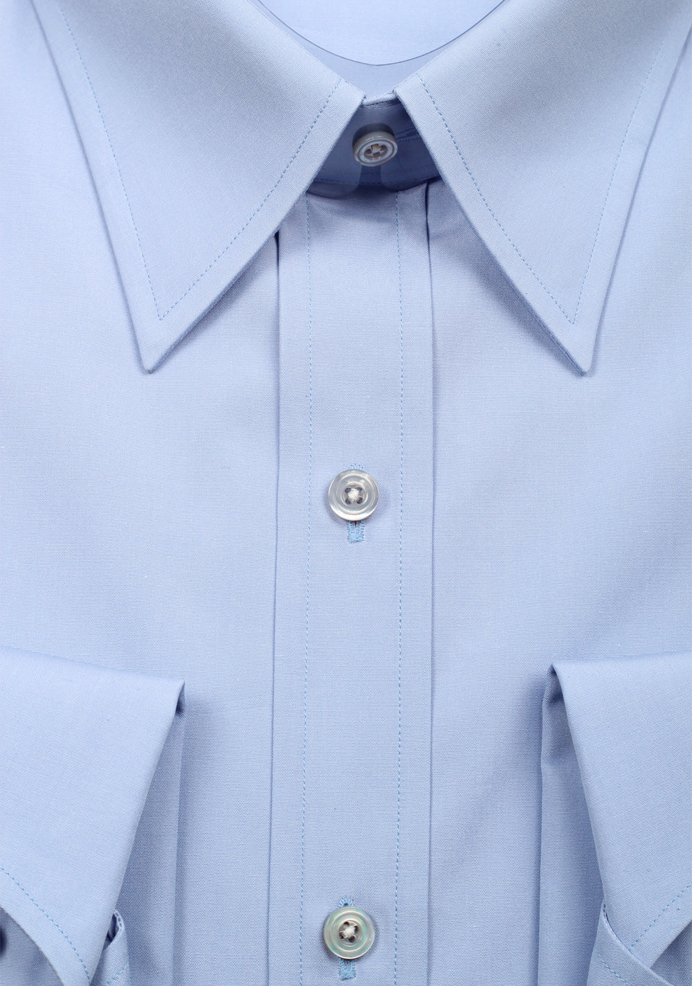 TOM FORD Solid Blue Dress Shirt Size 48 / 19 U.S.