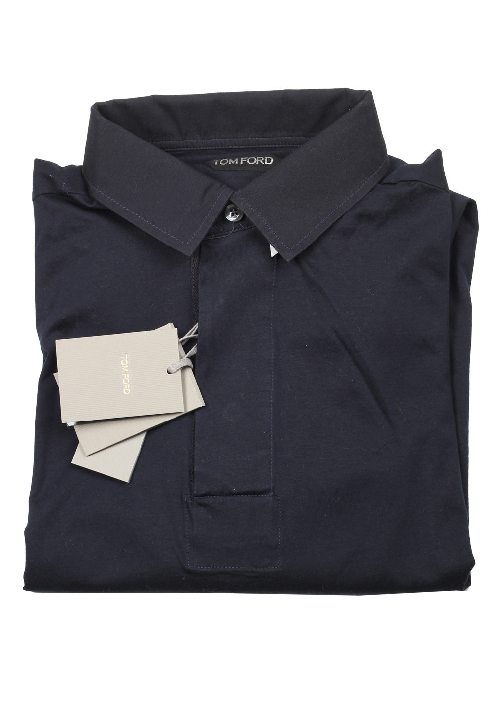 TOM FORD Blue Long Sleeve Polo Shirt Size 50 / 40R U.S.