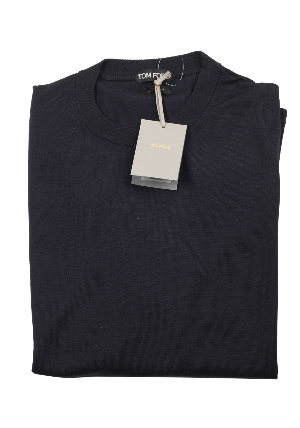 TOM FORD Blue Crew Neck Sweater Size 54 / 44R U.S. Merino Wool