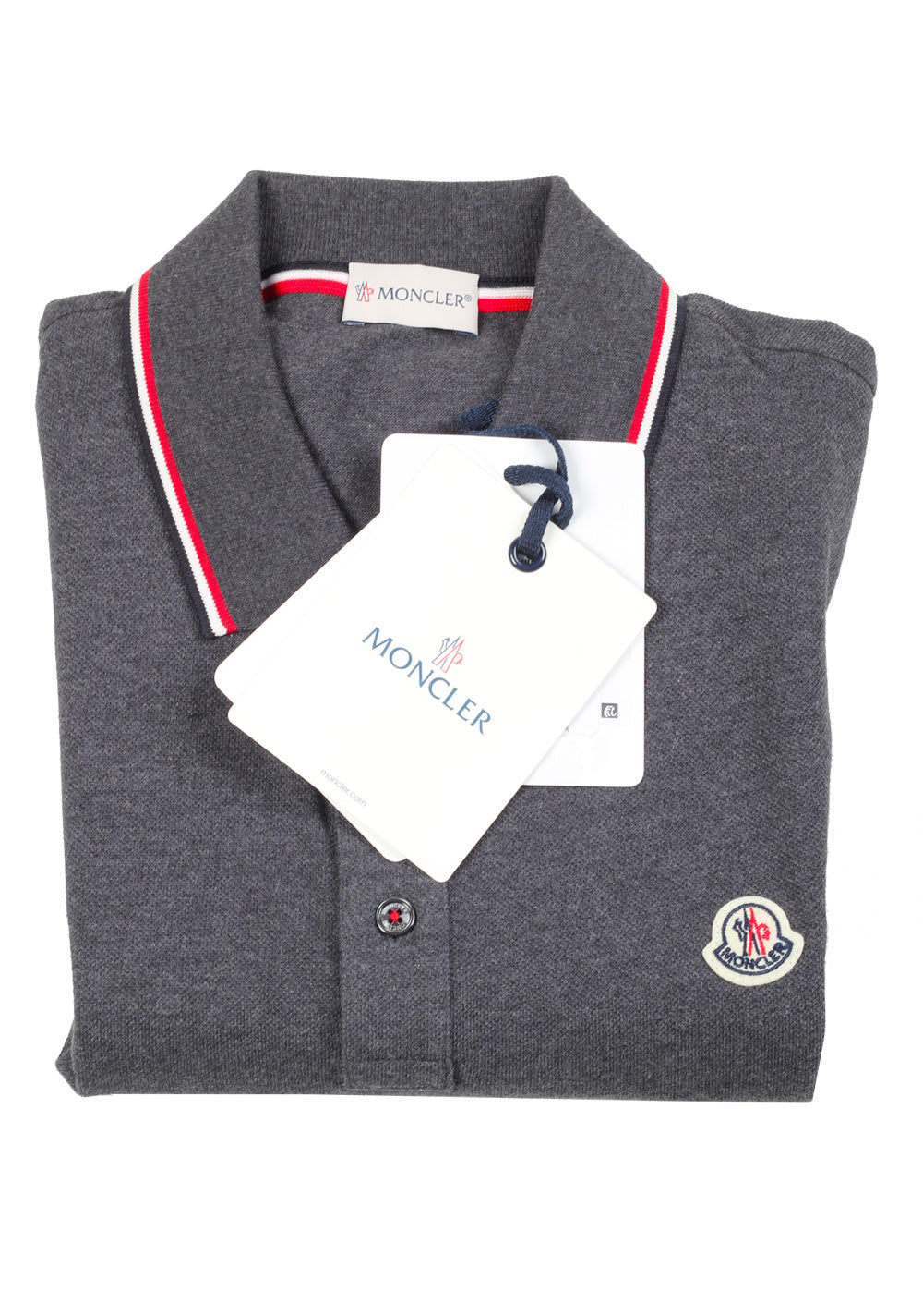 Moncler Gray Long Sleeve Polo Shirt Size XL / 42R U.S.