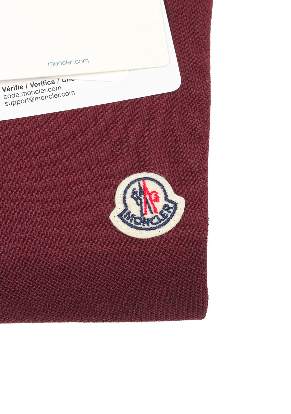 Moncler Red Long Sleeve Polo Shirt Size L / 40R U.S.