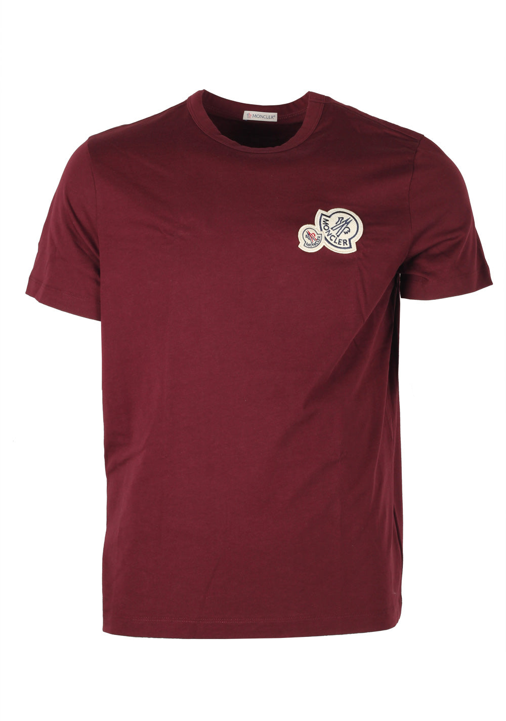 Moncler Red Brand Patch Crew Neck Tee Shirt Size XL / 42R U.S.