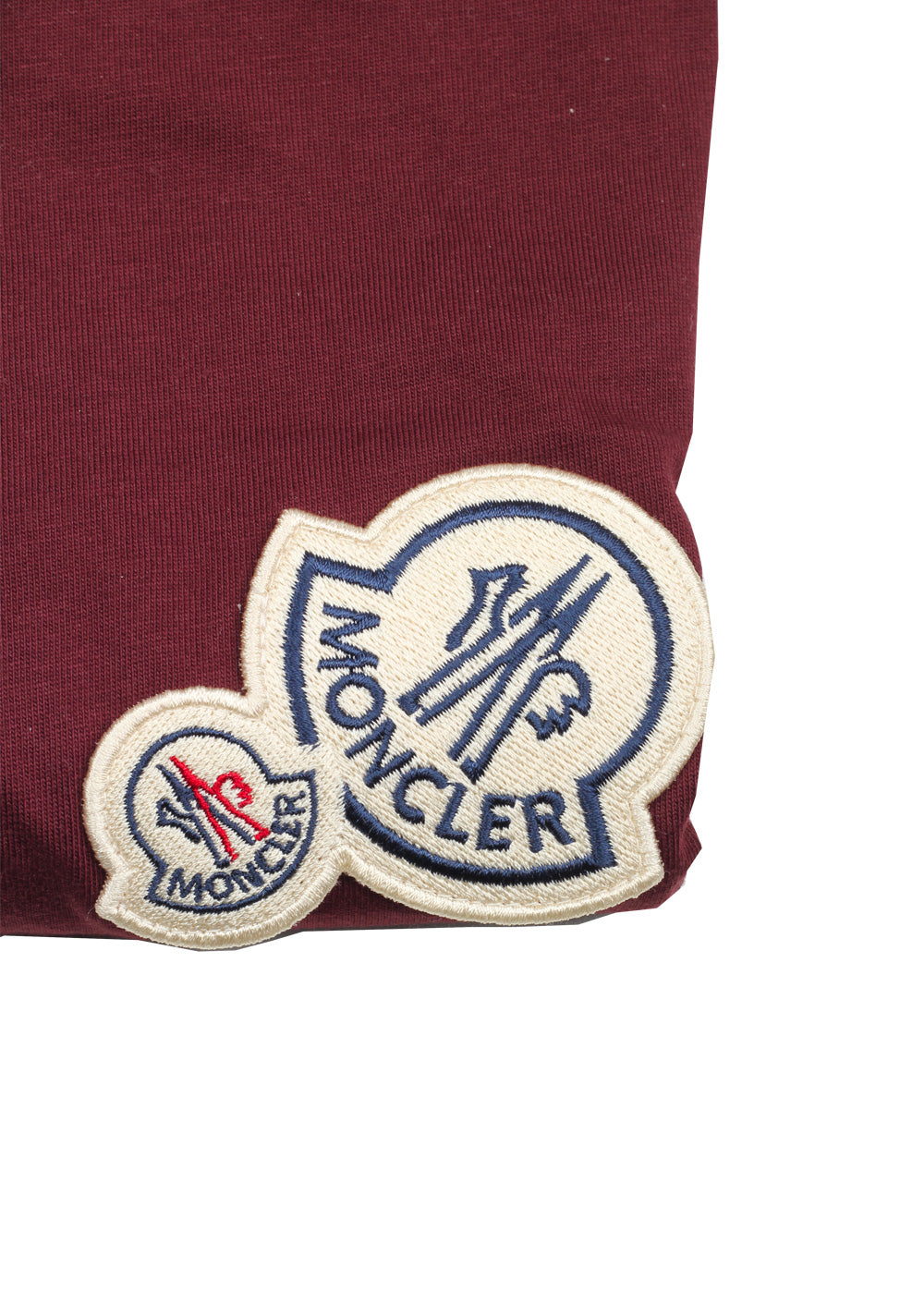 Moncler Red Brand Patch Crew Neck Tee Shirt Size XL / 42R U.S.