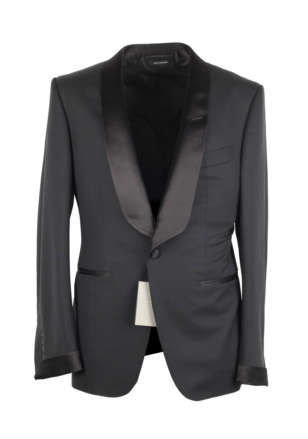 TOM FORD O'Connor Black Shawl Collar Tuxedo Smoking Suit Size 48C / 38S U.S. Fit Y