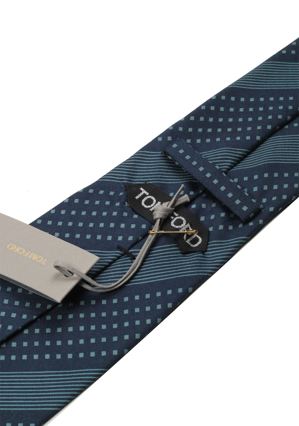 TOM FORD Striped Blue Tie In Silk