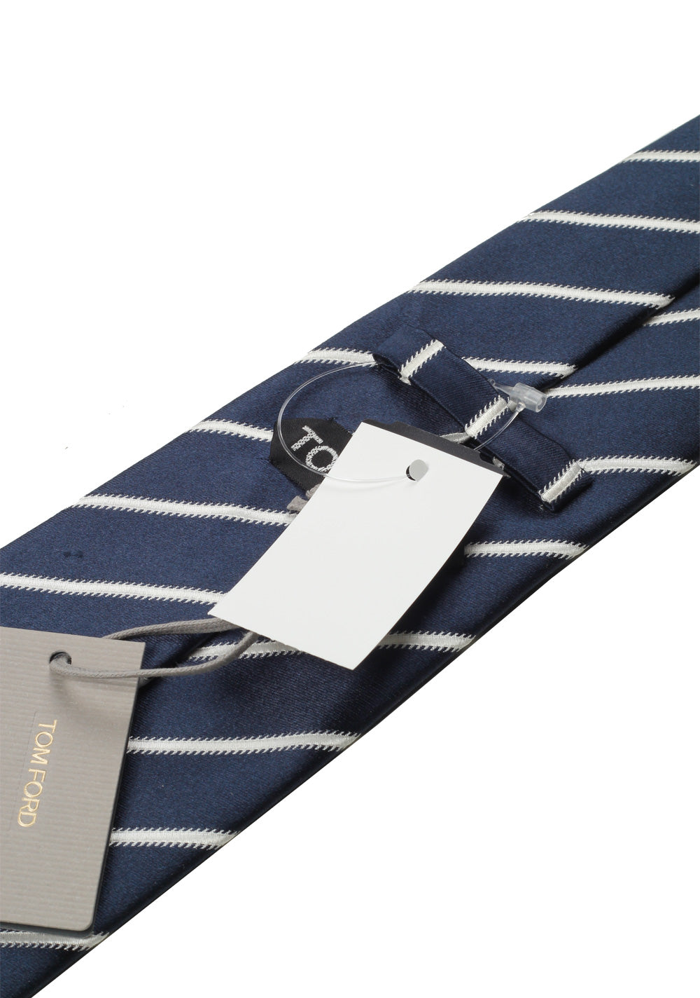 TOM FORD Striped Blue Tie In Silk