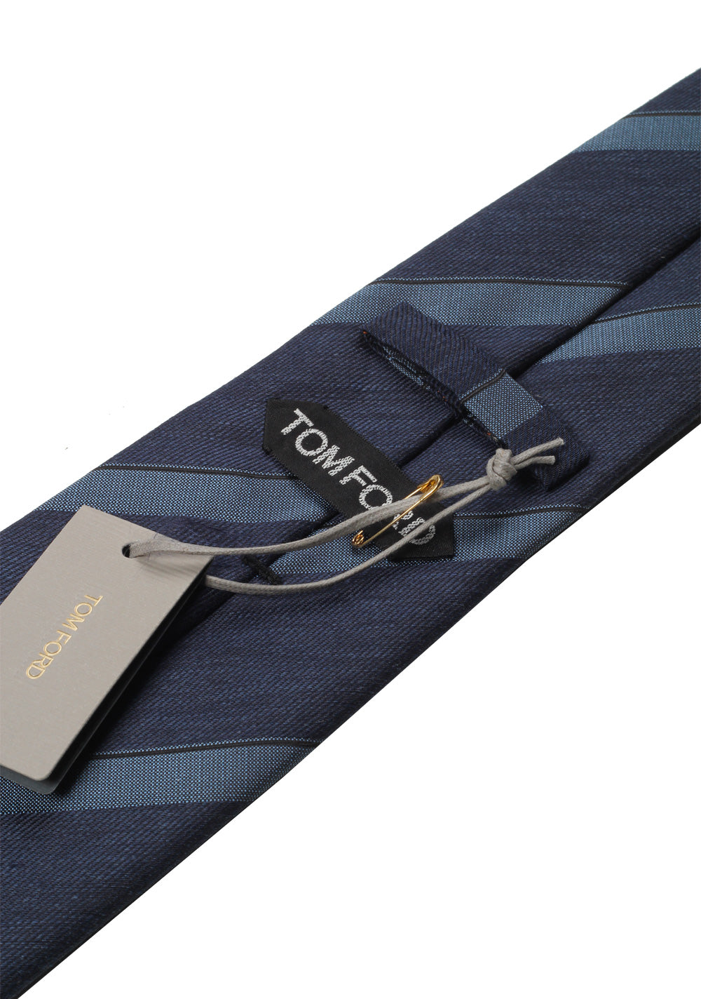 TOM FORD Striped Blue Tie In Silk
