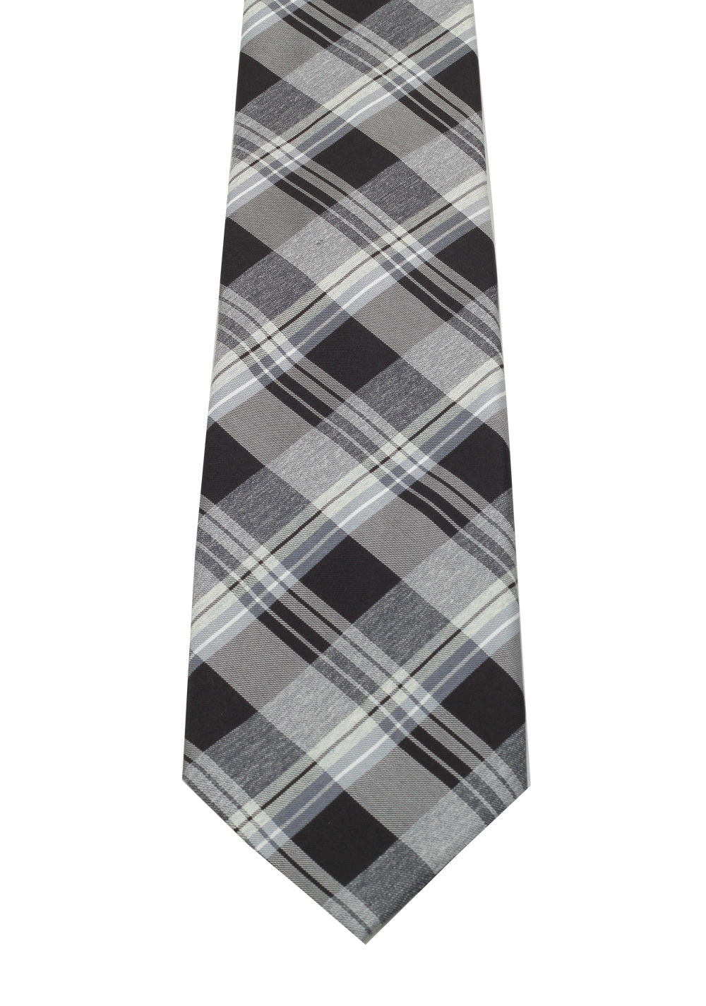 TOM FORD Checked Gray Tie In Silk