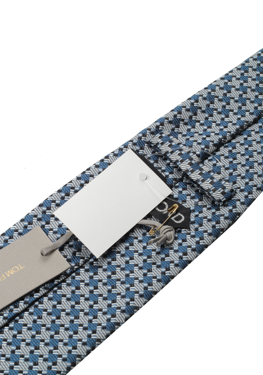 TOM FORD Patterned Blue Tie In Silk
