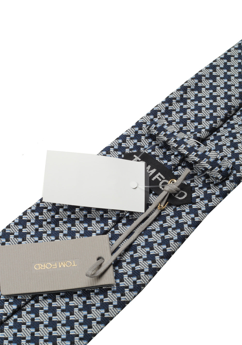TOM FORD Patterned Blue Tie In Silk