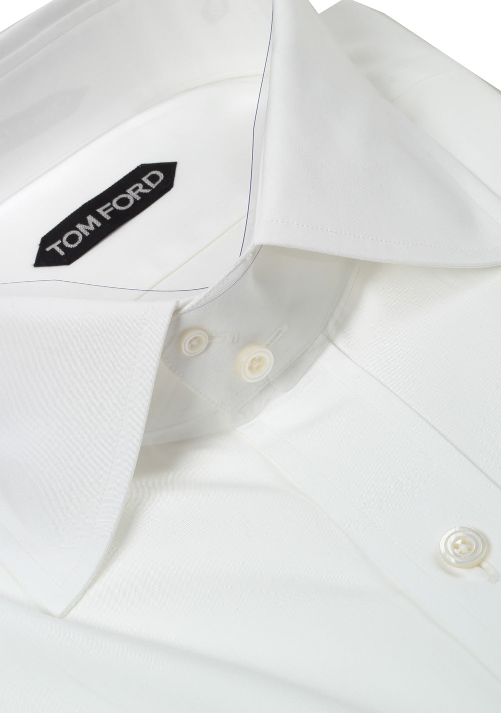 TOM FORD Solid White Dress Shirt Size 43 / 17 U.S. Classic Fit
