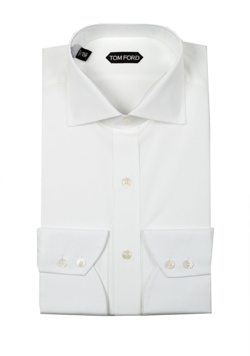 TOM FORD Solid White Dress Shirt Size 42 / 16,5 U.S. Slim Fit