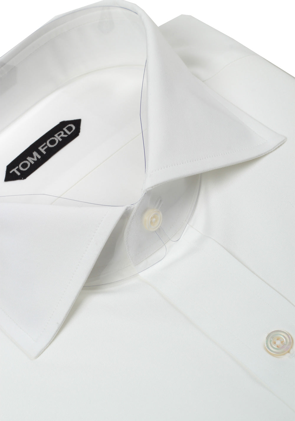 TOM FORD Solid White Dress Shirt Size 42 / 16,5 U.S. Slim Fit