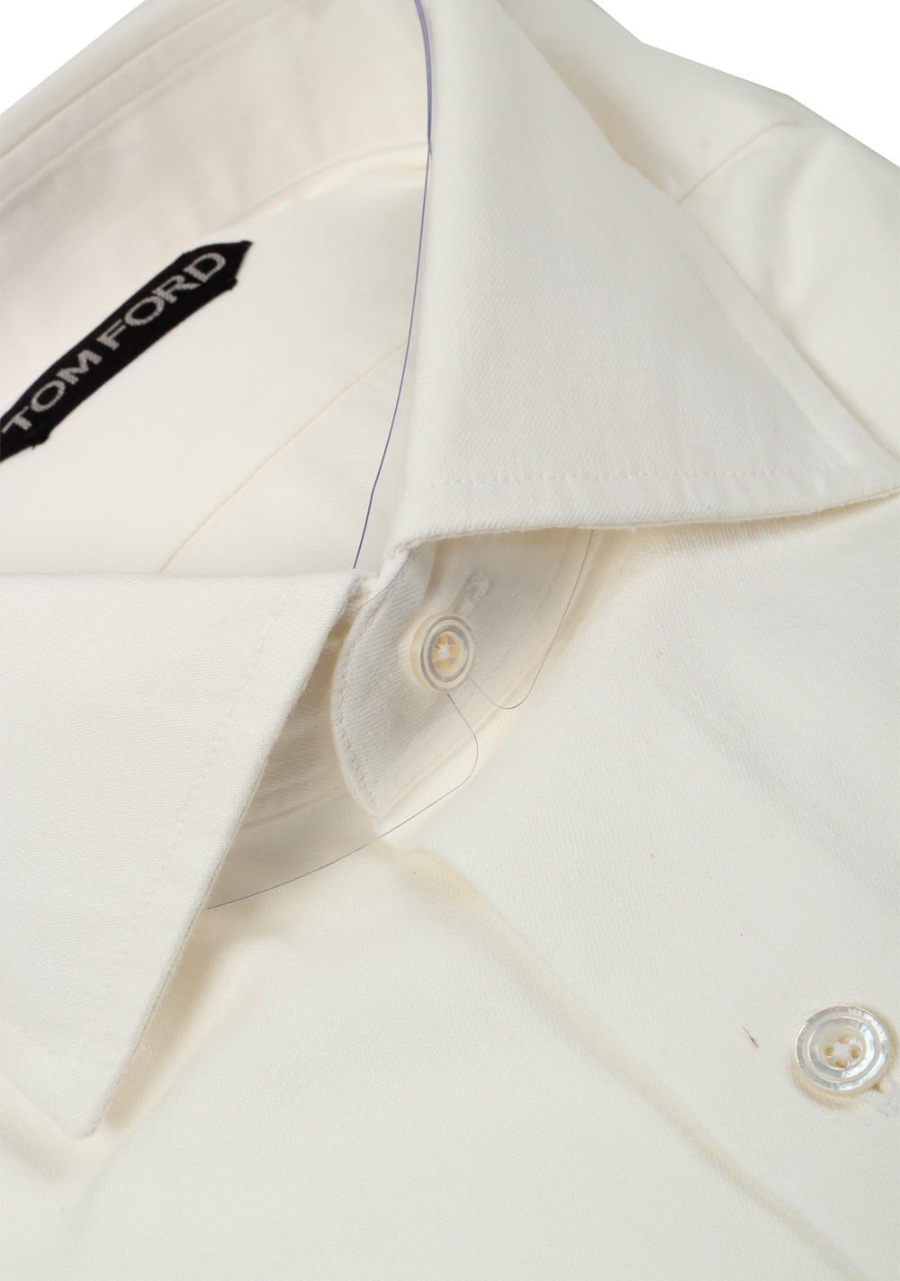 TOM FORD Solid Off White Shirt Size 42 / 16,5 U.S.