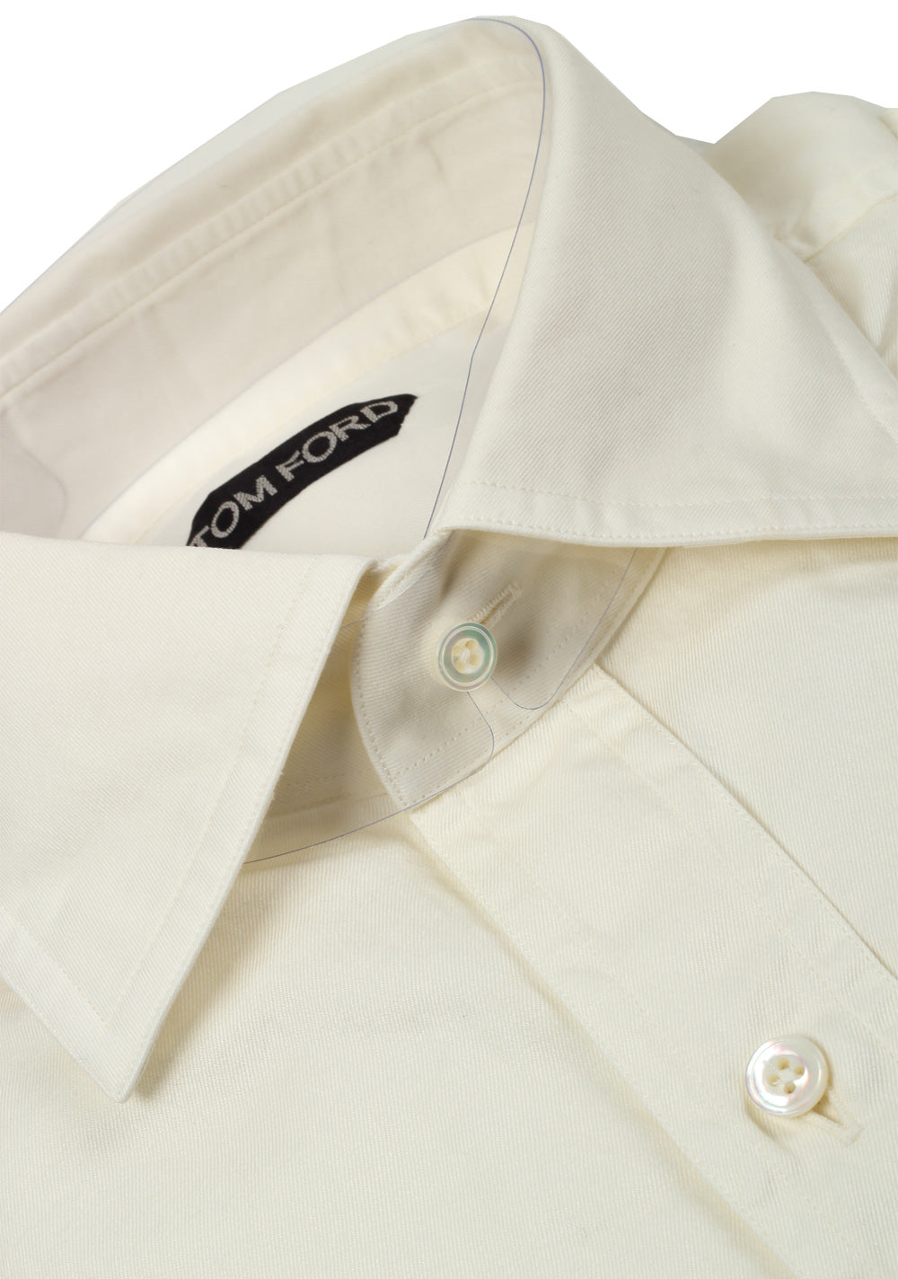 TOM FORD Solid Off White Casual Shirt Size 42 / 16,5 U.S.
