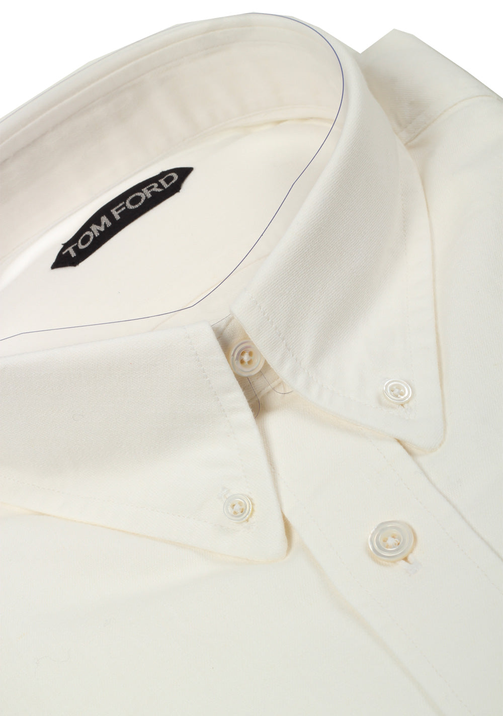 TOM FORD Solid White Casual Button Down Shirt Size 41 / 16 U.S.