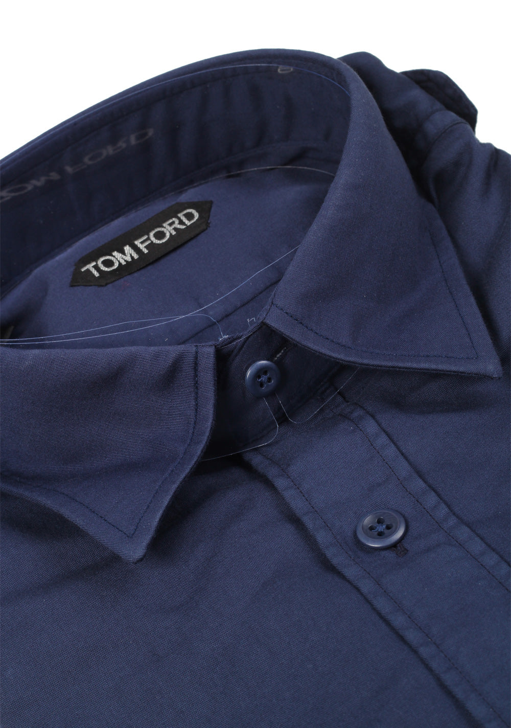TOM FORD Solid Blue Casual Shirt Size 40 / 15,75 U.S.