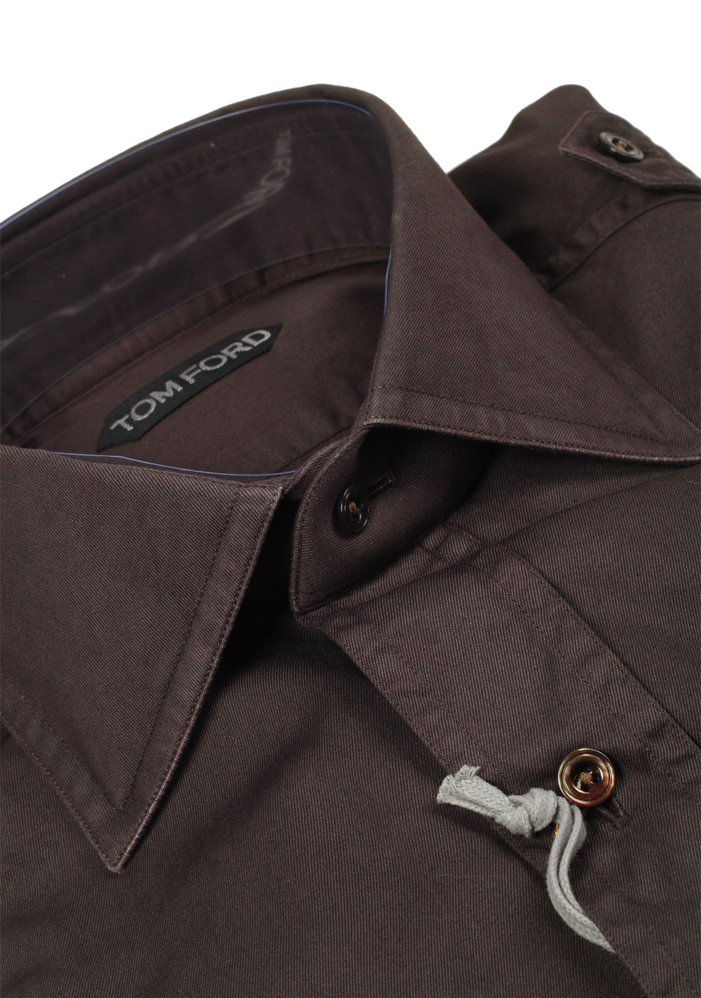 TOM FORD Solid Brown Casual Shirt Size 40 / 15,75 U.S.