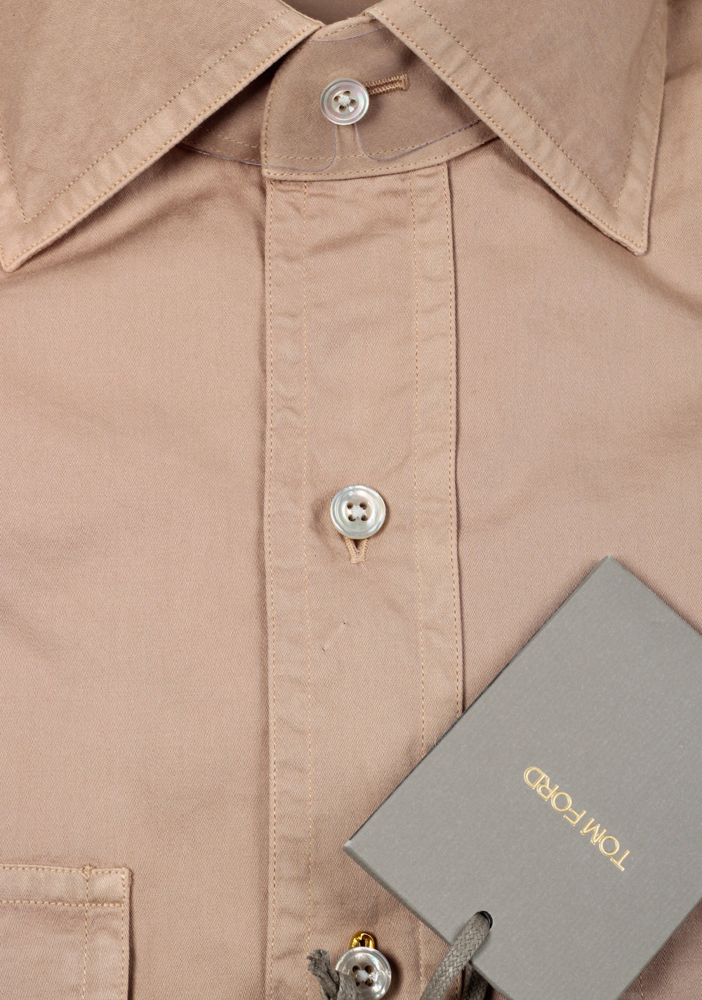 TOM FORD Solid Brown Casual Shirt Size 40 / 15,75 U.S.