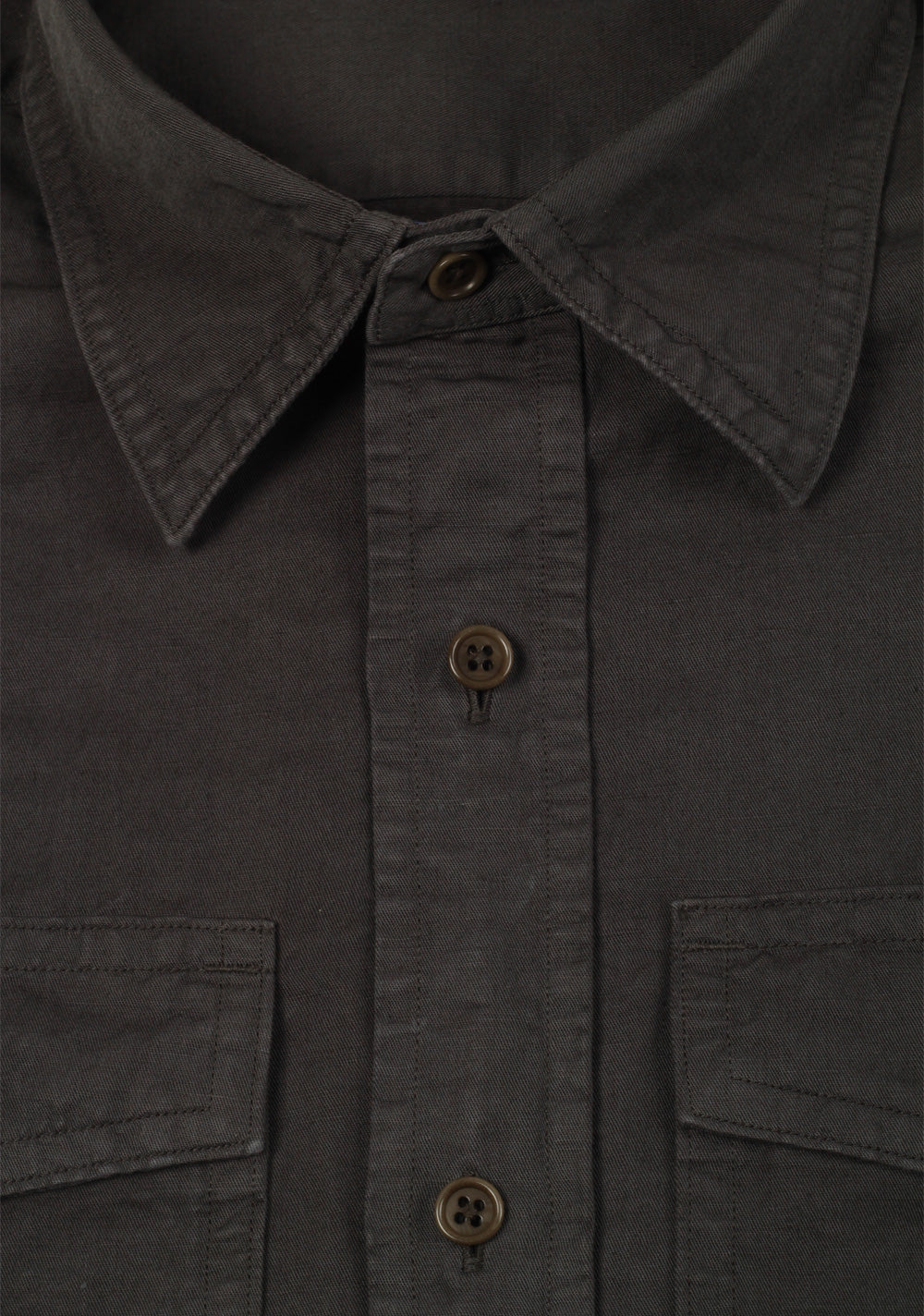 TOM FORD Solid Greenish Brown Casual Shirt Size 44 / 17,5 U.S.