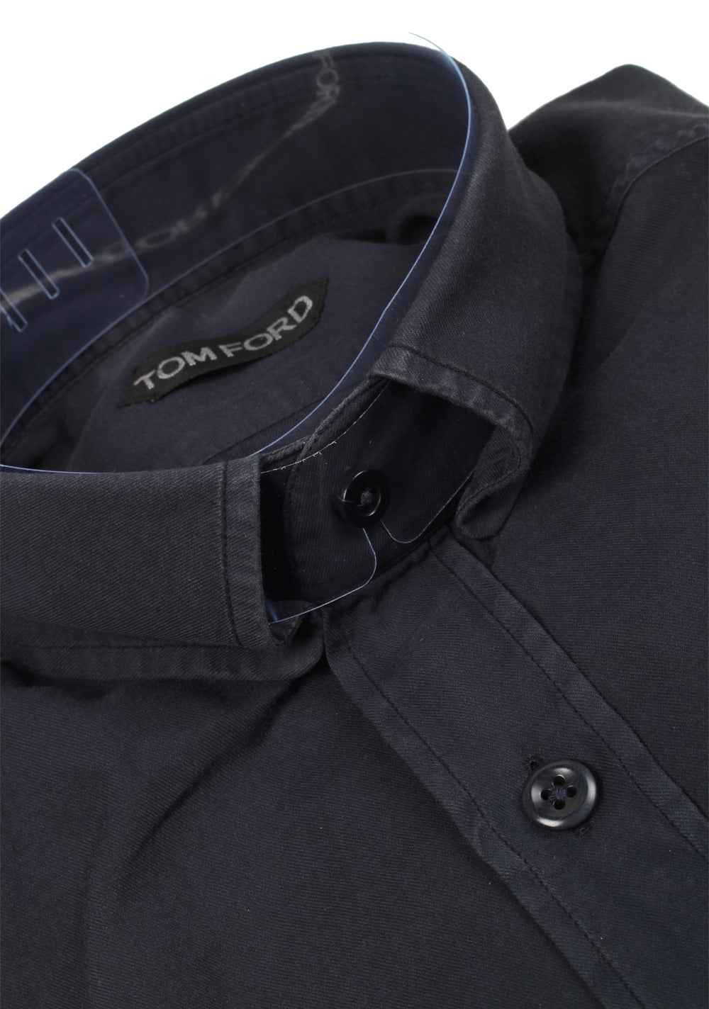 TOM FORD Solid Blue Casual Shirt Size 44 / 17,5 U.S.