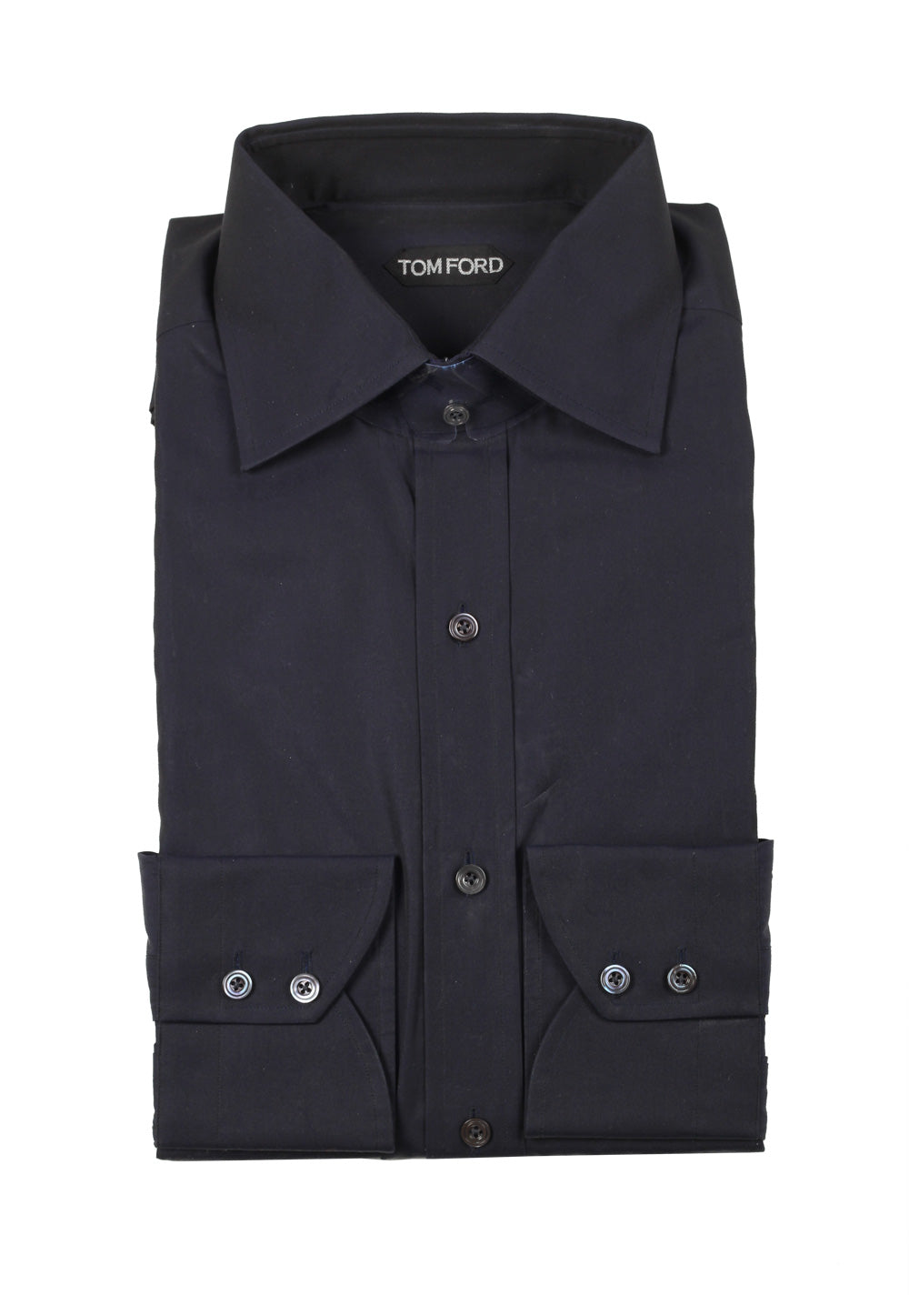 TOM FORD Solid Blue Dress Shirt Size 41 / 16 U.S.