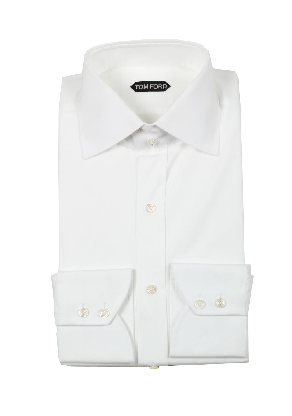 TOM FORD Solid White Dress Shirt Size 42 / 16,5 U.S.