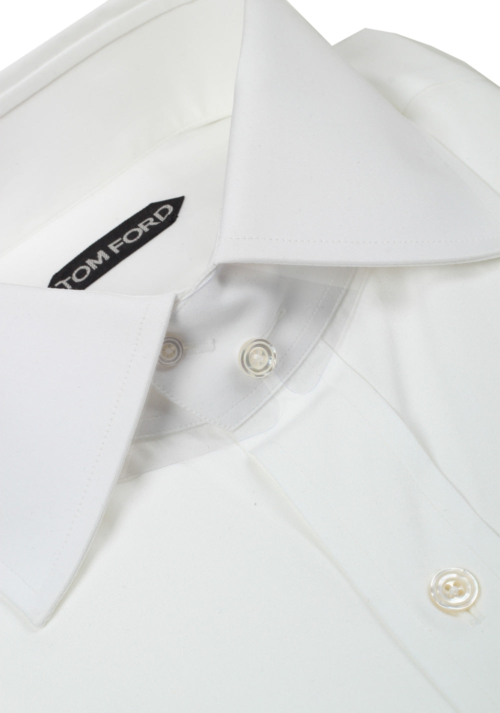 TOM FORD Solid White Dress Shirt Size 42 / 16,5 U.S.