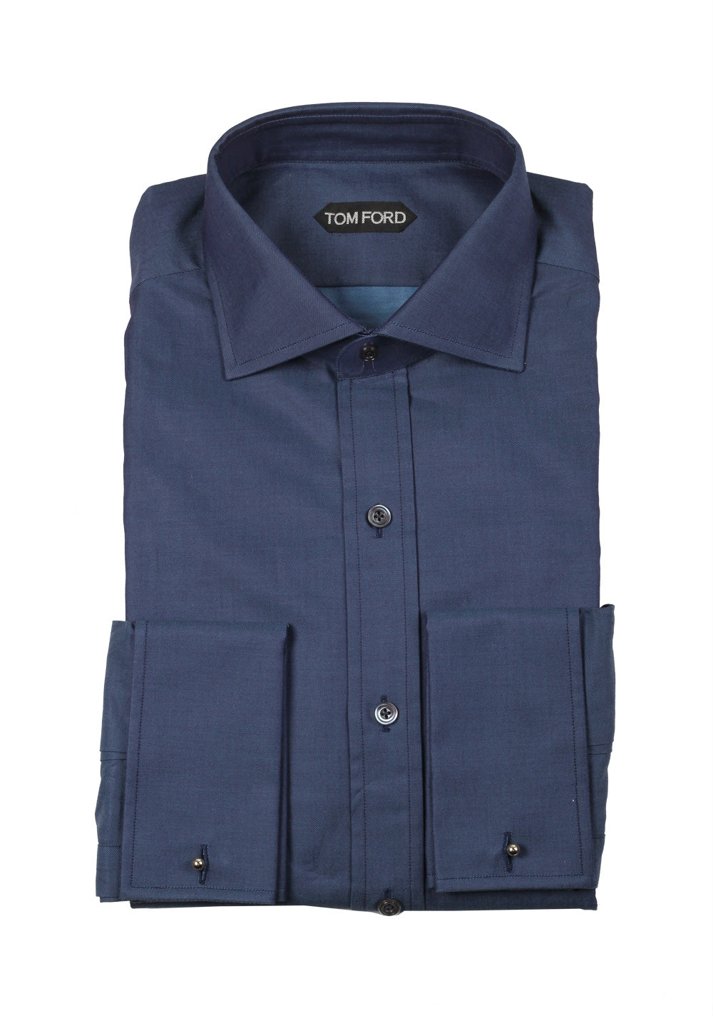 TOM FORD Solid Blue Dress Shirt Size 41 / 16 U.S.