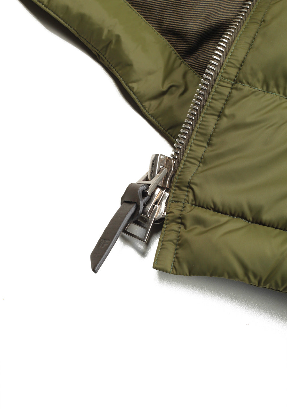 TOM FORD Green Quilted Shell Down Gilet Vest Size 48 / 38R U.S. Outerwear