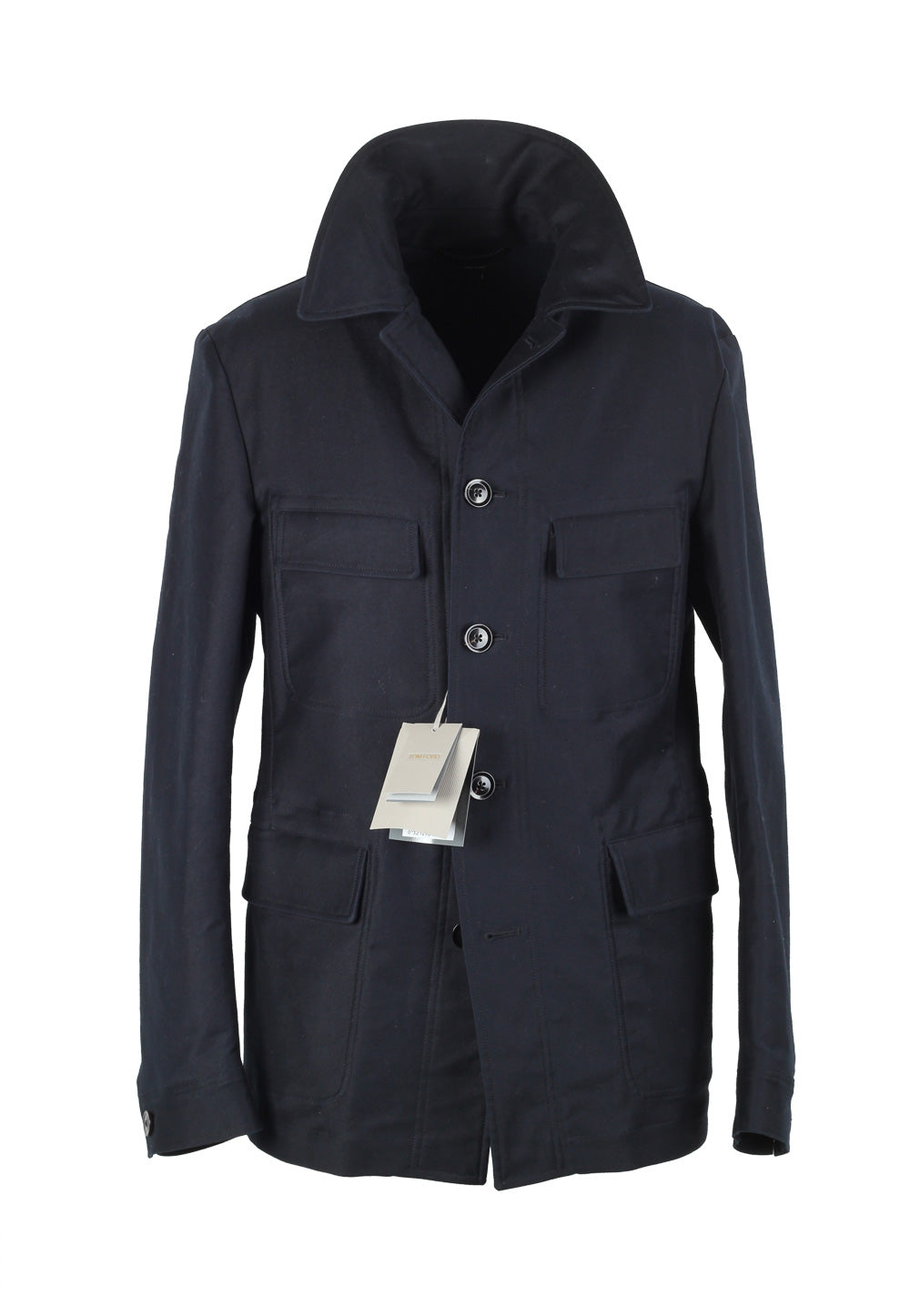 TOM FORD Blue Field Jacket Coat Size 48 / 38R U.S. Outerwear