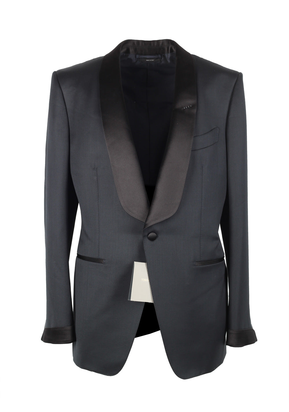 TOM FORD Midnight Blue Tuxedo Suit Size 50 / 40R U.S. Shawl Collar Fit Y