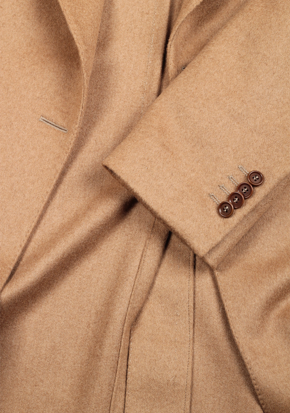 Errico Formicola Camel Double Breasted Over Coat Size 56 / 46R U.S.