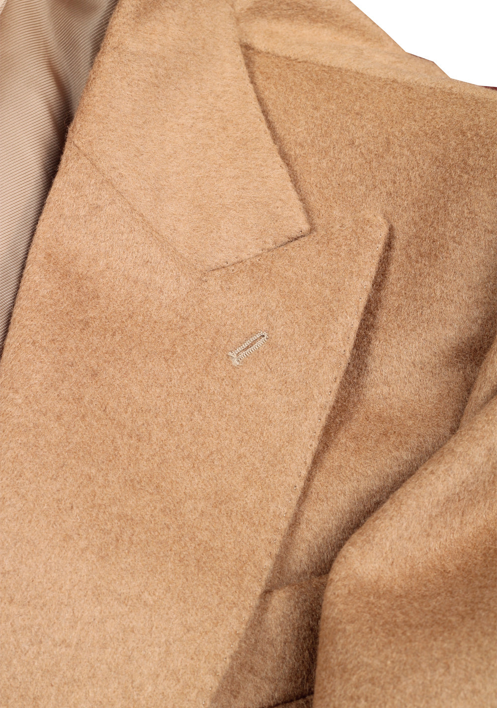 Errico Formicola Camel Double Breasted Over Coat Size 56 / 46R U.S.