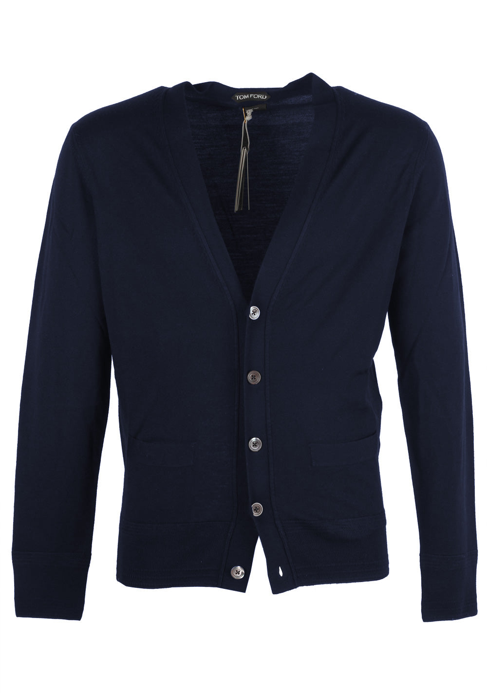 TOM FORD Blue Button Cardigan Size 54 / 44R U.S. In Wool
