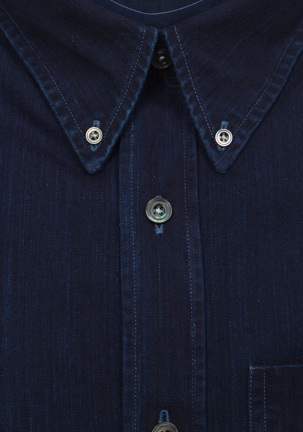 TOM FORD Solid Blue Denim Casual Button Down Shirt Size 44 / 17,5 U.S.