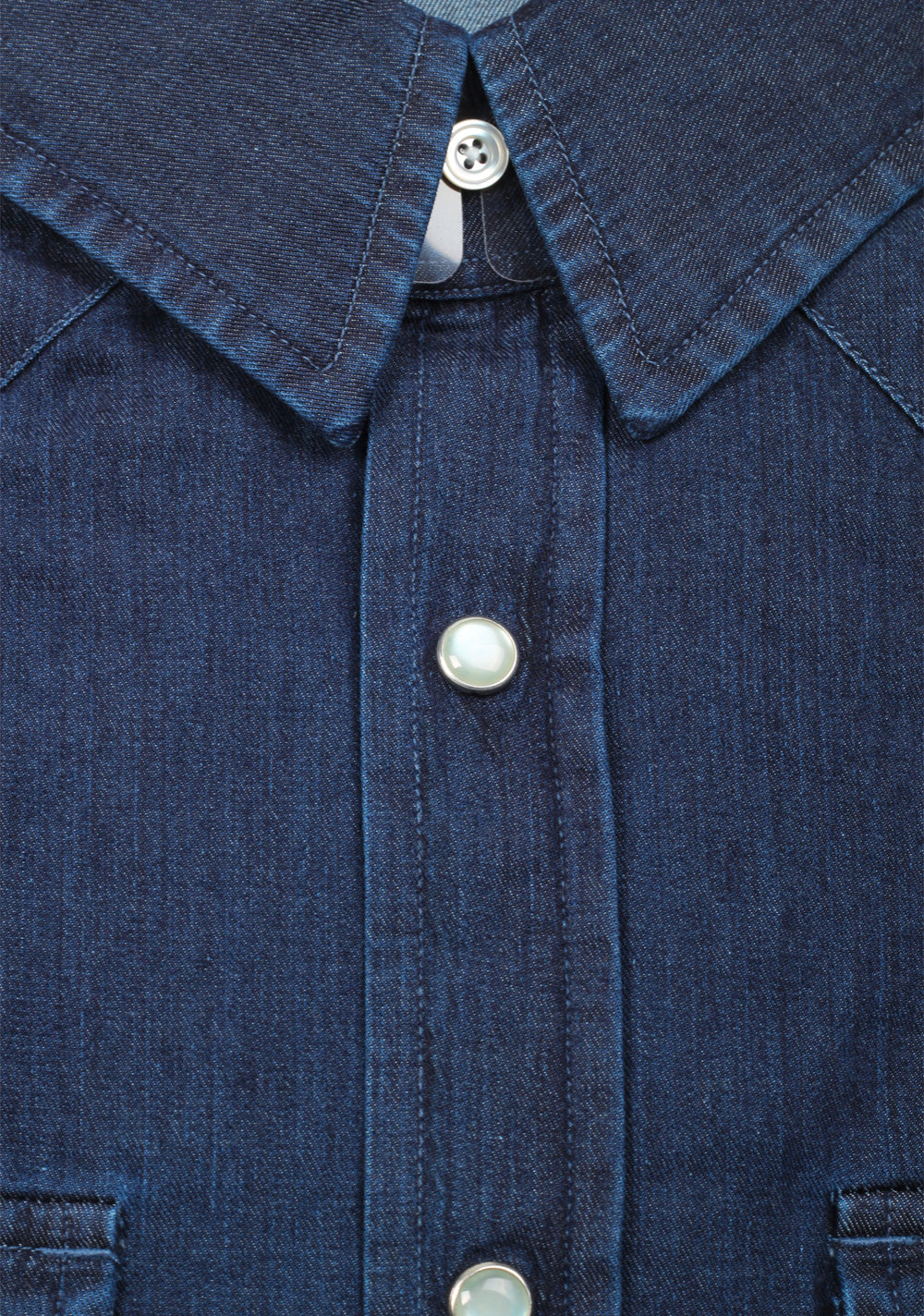 TOM FORD Solid Blue Denim Western Casual Shirt Size 41 / 16 U.S.