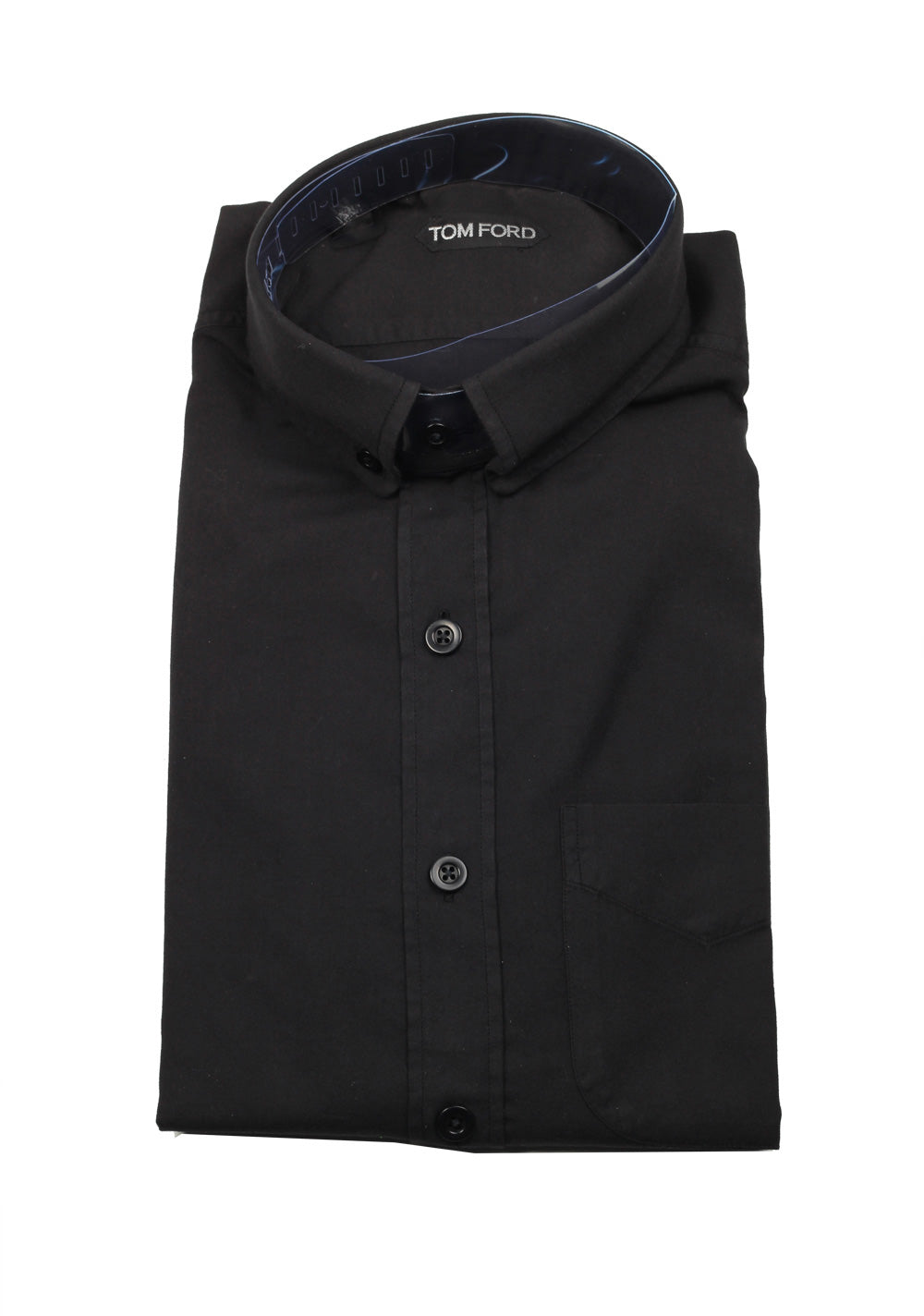 TOM FORD Solid Black Casual Button Down Shirt Size 39 / 15,5 U.S.