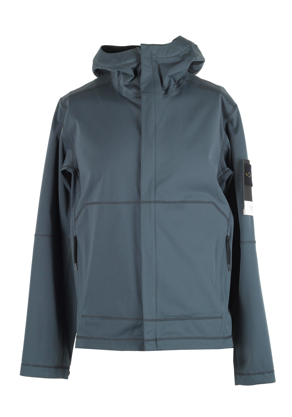 Stones Island 42426 Blue Gray Soft Shell Coat Size S / 44 / 34 U.S.