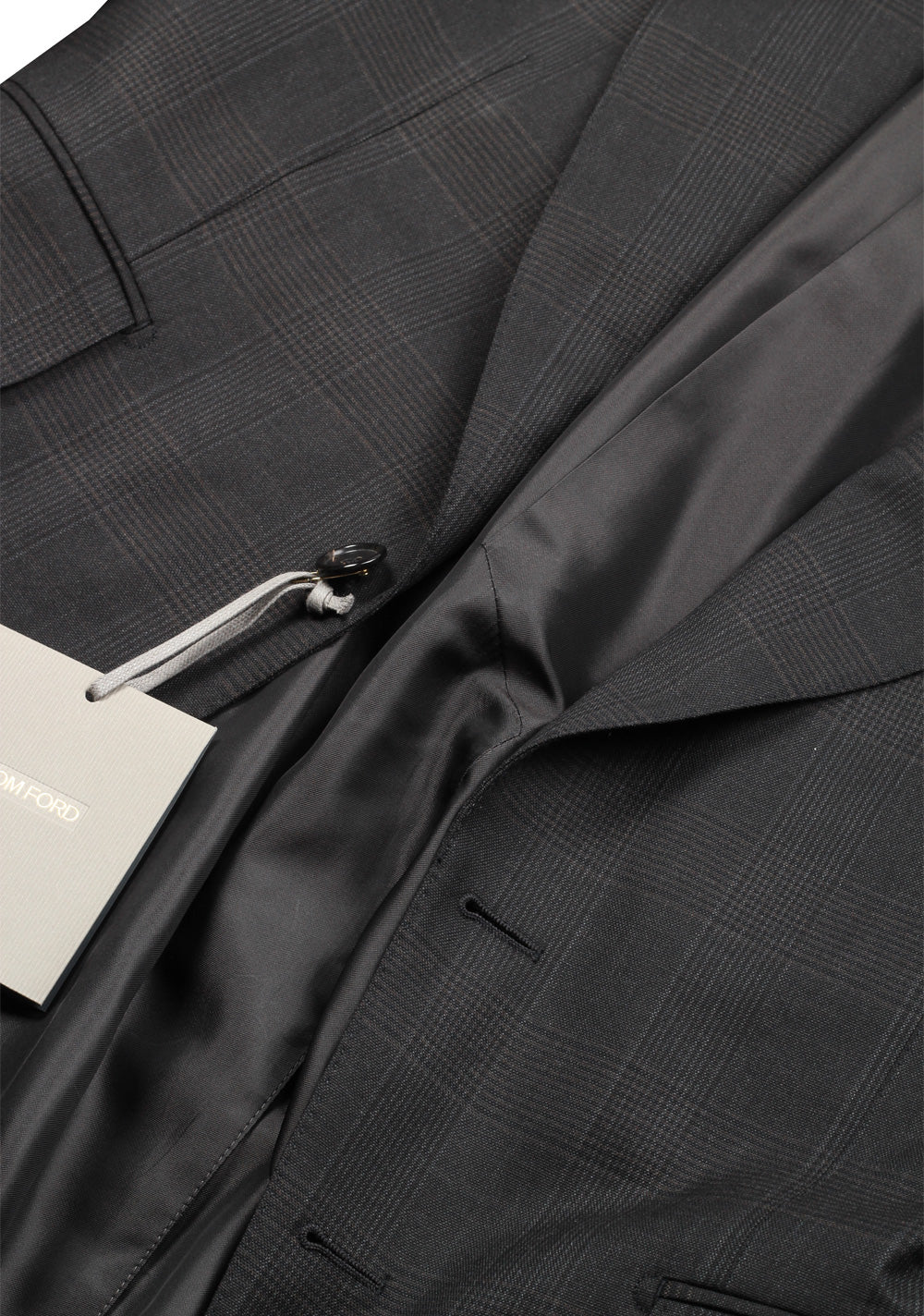TOM FORD Shelton Checked Gray Suit Size 48 / 38R U.S. In Wool